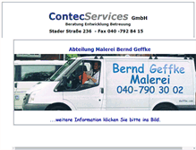 Tablet Screenshot of contecservices.com